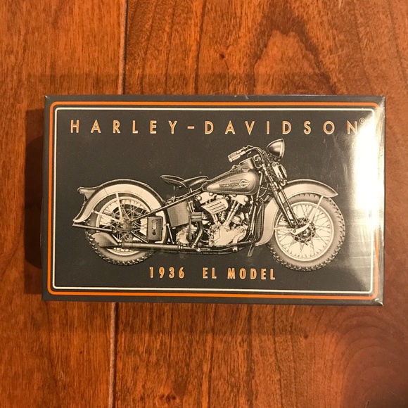 HARLEY-DAVIDSON 1936 EL MODEL TIN WITH MATCHES - Picture 1 of 3